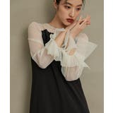 niana ニアナ ケミカルレース変形ベルスリーブIラインドレス | Fashion Letter | 詳細画像3