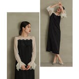 niana ニアナ ケミカルレース変形ベルスリーブIラインドレス | Fashion Letter | 詳細画像4