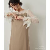 niana ニアナ ケミカルレース変形ベルスリーブIラインドレス | Fashion Letter | 詳細画像7