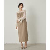 niana ニアナ ケミカルレース変形ベルスリーブIラインドレス | Fashion Letter | 詳細画像8