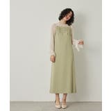niana ニアナ ケミカルレース変形ベルスリーブIラインドレス | Fashion Letter | 詳細画像14