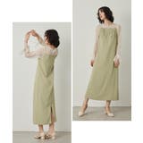 niana ニアナ ケミカルレース変形ベルスリーブIラインドレス | Fashion Letter | 詳細画像15