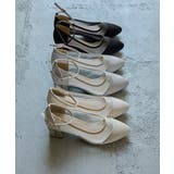 niana ニアナ グリッターチャンキーヒールシアーパンプス | Fashion Letter | 詳細画像2