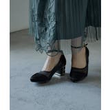 niana ニアナ グリッターチャンキーヒールシアーパンプス | Fashion Letter | 詳細画像3