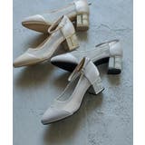 niana ニアナ グリッターチャンキーヒールシアーパンプス | Fashion Letter | 詳細画像12