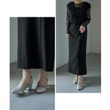niana ニアナ グリッターチャンキーヒールシアーパンプス | Fashion Letter | 詳細画像14