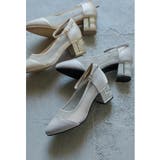 シルバー | niana ニアナ グリッターチャンキーヒールシアーパンプス | Fashion Letter