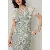 ミント | niana ニアナ フェザーフラワーフレアスリーブドレス | Fashion Letter