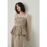 ベージュ | niana ニアナ シャーリングギャザーセットアップドレス | Fashion Letter