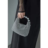 シルバー | niana ニアナ 2wayボールハンドルラインストーンバッグ | Fashion Letter