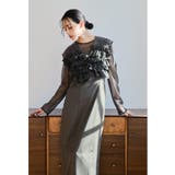 チャコール | niana ニアナ タフタチュールベストセットドレス | Fashion Letter