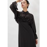 ブラウン | niana ニアナ フリルシャツレイヤードドレス | Fashion Letter