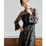 niana ニアナ フラワーレースチュール切替フレアドレス | Fashion Letter | 詳細画像3
