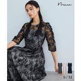 niana ニアナ スパンコールフラワーレースドレス | Fashion Letter | 詳細画像1