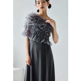 ダークグレー | niana ニアナ シャーリングチュールトップスセットドレス | Fashion Letter