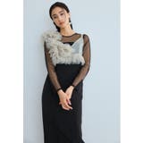 ベージュ×ブラック | niana ニアナ パールビスチェドレス | Fashion Letter