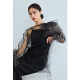 ブラック | niana ニアナ ブルーミングチュールドレス | Fashion Letter