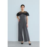 チャコール | niana ニアナ フリルオールインワンパンツドレス | Fashion Letter