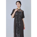 ブラウン | niana ニアナ スパンコール刺繍レースドレス | Fashion Letter