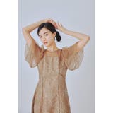 オレンジ | niana ニアナ リリーパターンレースドレス | Fashion Letter