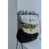 シルバー | niana ニアナ 2wayサテンフリルハンドルバッグ | Fashion Letter