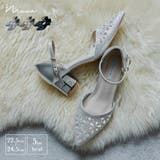 niana ニアナ 花柄パンチングカットチャンキーヒールパンプス | Fashion Letter | 詳細画像1