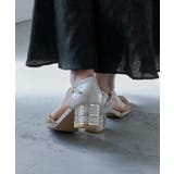 niana ニアナ 花柄パンチングカットチャンキーヒールパンプス | Fashion Letter | 詳細画像6