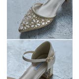 niana ニアナ 花柄パンチングカットチャンキーヒールパンプス | Fashion Letter | 詳細画像17