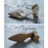 niana ニアナ 花柄パンチングカットチャンキーヒールパンプス | Fashion Letter | 詳細画像18