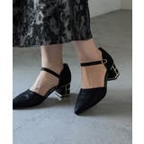 niana ニアナ シャイニーラメチャンキーヒールパンプス | Fashion Letter | 詳細画像2