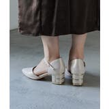 niana ニアナ シャイニーラメチャンキーヒールパンプス | Fashion Letter | 詳細画像10