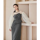 niana ニアナ フラワーパターンドレープビスチェドレス | Fashion Letter | 詳細画像7 