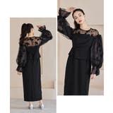 niana ニアナ フラワーパターンドレープビスチェドレス | Fashion Letter | 詳細画像16 