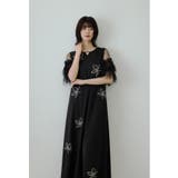 ブラック | niana ニアナ エンブロイダリードレス | Fashion Letter