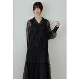 ブラック | niana ニアナ モールレースAラインドレス | Fashion Letter