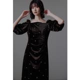 ブラウン | niana ニアナ スイートハートベロアドレス | Fashion Letter