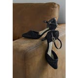 ブラック | niana ニアナ ラメレースパンプス | Fashion Letter