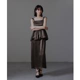 niana ニアナ ワッシャーサテンペプラムキャミドレス | Fashion Letter | 詳細画像3 