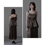 niana ニアナ ワッシャーサテンペプラムキャミドレス | Fashion Letter | 詳細画像4 