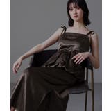 niana ニアナ ワッシャーサテンペプラムキャミドレス | Fashion Letter | 詳細画像6 