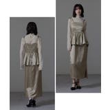 niana ニアナ ワッシャーサテンペプラムキャミドレス | Fashion Letter | 詳細画像15 