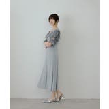 niana ニアナ チュールフリルサテンフレアドレス | Fashion Letter | 詳細画像16 