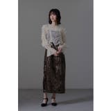 ブラウン | niana ニアナ チュールトップスクラッシュベロアドレス | Fashion Letter