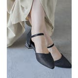 niana ニアナ ラメチャンキーヒールパンプス | Fashion Letter | 詳細画像3 