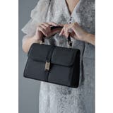 ブラック | niana ニアナ スクエアラメハンドバッグ | Fashion Letter