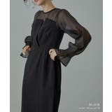 niana ニアナ ビスチェ風ボリュームスリーブシフォンドレス | Fashion Letter | 詳細画像12 