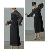 niana ニアナ ビスチェ風ボリュームスリーブシフォンドレス | Fashion Letter | 詳細画像13 