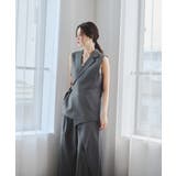 niana ニアナ アシンメトリーサイドベルトジレラップパンツスーツ | Fashion Letter | 詳細画像8 