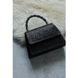 ブラック | niana ニアナ ラインストーンハンドバッグ | Fashion Letter