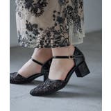 niana ニアナ スパークリングチャンキーヒールパンプス | Fashion Letter | 詳細画像12 